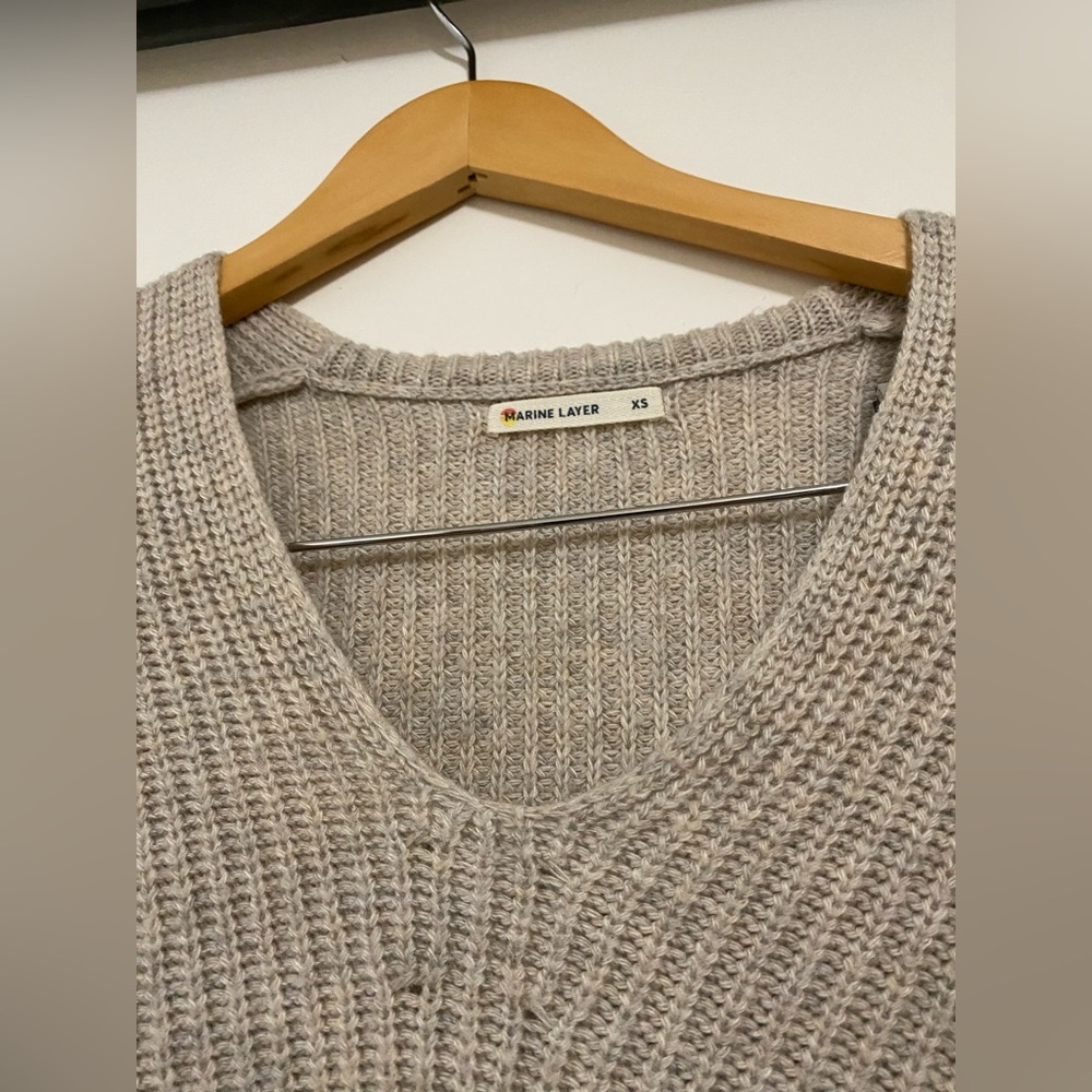 Marine Layer Elisa Pullover Sweater - Oatmeal - Picture 8 of 11